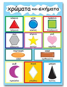 Next εκπαιδευτική αφίσα "Χρώματα και σχήματα" 50x70εκ.