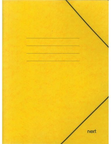 Next φάκελος με λάστιχο πρεσπάν κίτρινος Υ35x25x0εκ. Δυνατότητα εκτύπωσης