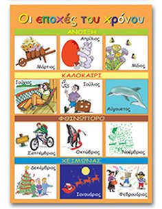 Next εκπαιδευτική αφίσα "Οι εποχές του χρόνου" Ελληνικά 50x70εκ.