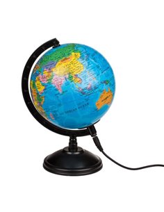 Υδρόγειος σφαίρα - φωτιστικό με καλώδιο usb Ø15,5εκ.