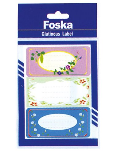 Ετικέτες τετραδίων Λουλούδια 8x3.6εκ.