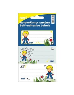 Next 30 ετικέτες τετραδίων "Little Prince" 8,5x4εκ., αυτοκόλλητες
