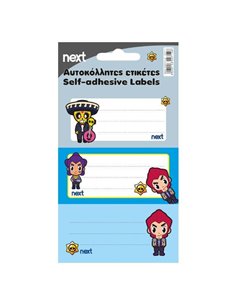 Next 30 ετικέτες τετραδίων "Brawl Stars" 8,5x4εκ., αυτοκόλλητες
