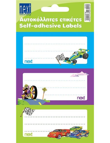 Next 30 ετικέτες τετραδίων "Rally" 8,5x4εκ., αυτοκόλλητες
