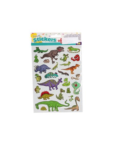 Αυτοκόλλητα 3D δεινόσαυροι Υ21x15εκ.