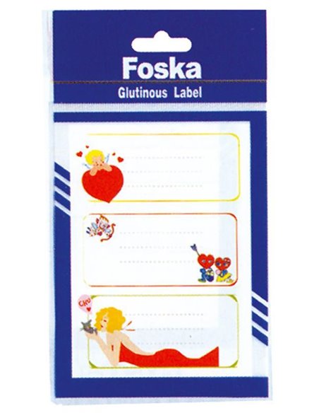 Ετικέτες τετραδίων Καρδιές 8x3.6εκ.