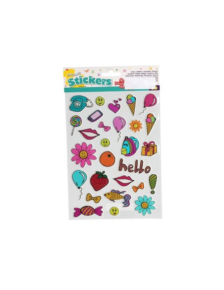 Αυτοκόλλητα 3D φαγητό Υ21x15εκ.