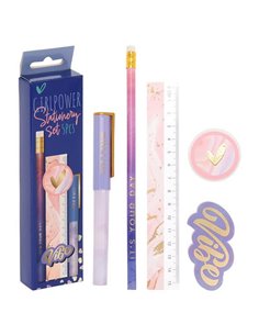 Σχολικό σετ 5 τεμαχίων "Girls Power”  Υ23x9x9εκ.