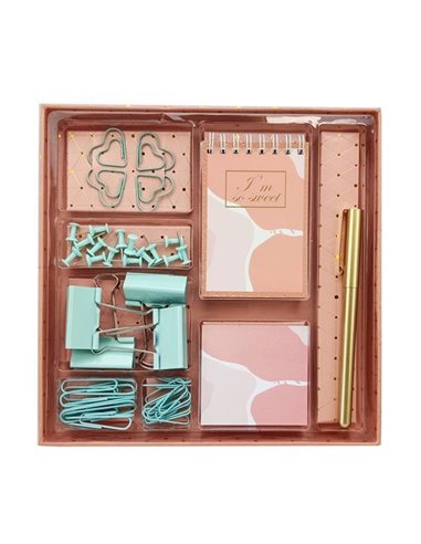 Σετ γραφικής ύλης pink army 40τεμ. σε κουτί δώρου