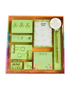 Σετ γραφικής ύλης fruits 18 τεμ. σε κουτί δώρου Υ3x22×22εκ.