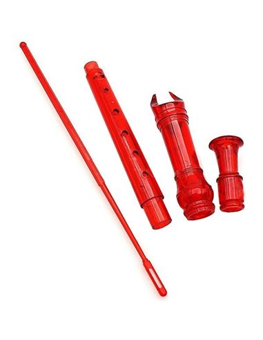 Φλογέρα πλαστική κόκκινη με 8 τρύπες 32,5εκ.