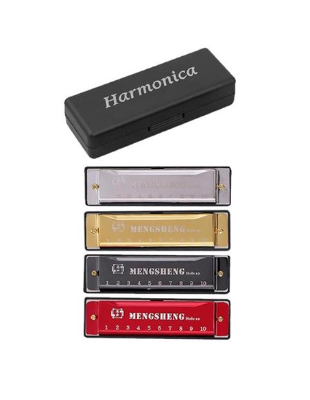 Φυσαρμόνικα μεταλλική με 10 τρύπες 10,5x3εκ.