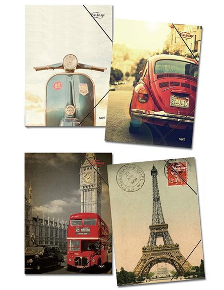 Next φάκελος λάστιχο "Vintage" Υ35x25εκ.