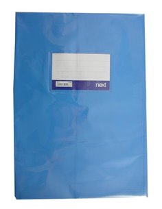 Next κάλυμμα τετραδίων εξηγήσεων γαλάζιο 17x25εκ.