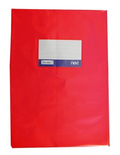 Next κάλυμμα τετραδίων εξηγήσεων κόκκινο 17x25εκ.