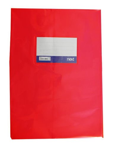 Next κάλυμμα τετραδίων εξηγήσεων κόκκινο 17x25εκ.
