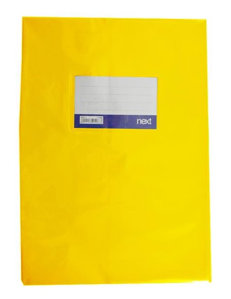 Next κάλυμμα τετραδίων εξηγήσεων κίτρινο 17x25εκ.