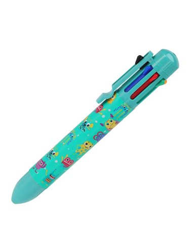 Στυλό με 8 χρώματα Monsters γαλάζιο