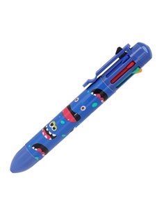 Στυλό με 8 χρώματα Monsters μπλε