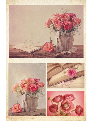 Χαρτί decoupage "Flowers" 32x48εκ.