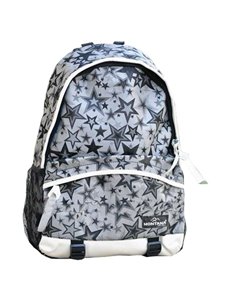 Montana τσάντα πλάτης εφηβική μαύρα αστέρια με 1 θήκη 38x28x13εκ.