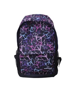 Montana τσάντα πλάτης εφηβική μαύρη με σχέδια με 1 θήκη 42x31x13εκ.