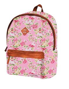 Marshmallow τσάντα πλάτης ροζ λουλούδια 41x32x14εκ.