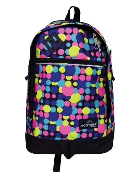 Montana τσάντα πλάτης εφηβική με κύκλους με 1 θήκη 39x27x13εκ.
