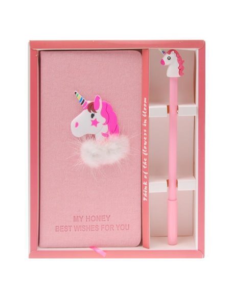 Σημειωματάριο "μονόκερος" Υ18x9.5εκ. με στυλό