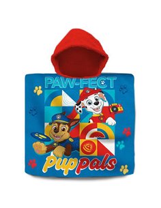 Πετσέτα παιδική θαλάσσης, πόντσο με κουκούλα  "Paw Patrol" 60x60εκ.