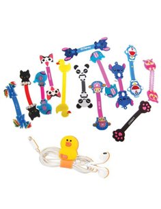 Σφικτήρες καλωδίων-μπρελόκ με παιδικές φιγούρες μήκους 10 εκ.