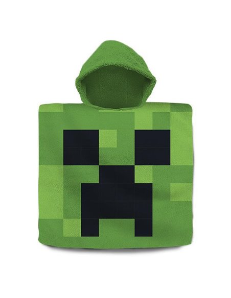 Πετσέτα παιδική θαλάσσης, πόντσο με κουκούλα  "Minecraft" 60x60εκ.