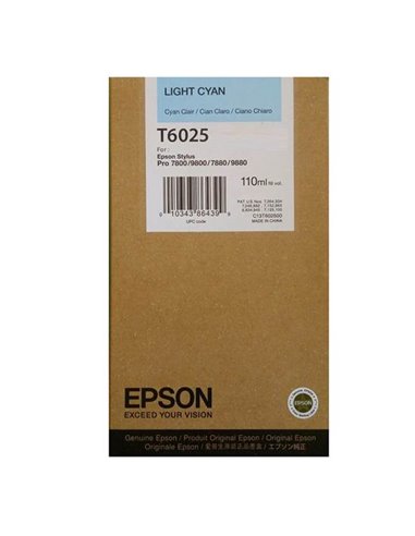 Ink Epson T6025 C13T602500 Light Cyan - 110ml