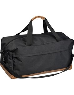 Σάκος ταξιδιού μαύρος, από ανακυκλωμένο πολυεστέρα και φελλό Υ26x50x25εκ.