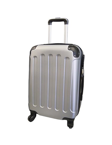 Βαλίτσα απο abs ασημί 54x35x23εκ.