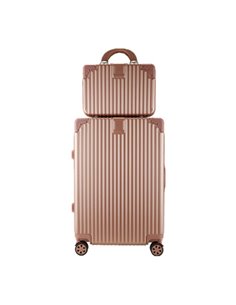 Βαλίτσες σετ 2 ABS 4 ρόδες ροζ 65x42x25εκ και 33x24x15εκ.