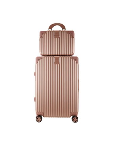 Βαλίτσες σετ 2 ABS 4 ρόδες ροζ 65x42x25εκ και 33x24x15εκ.