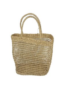 Τσάντα ψάθινη BOHO από rattan σε φυσικό χρώμα Y38x30x12εκ.