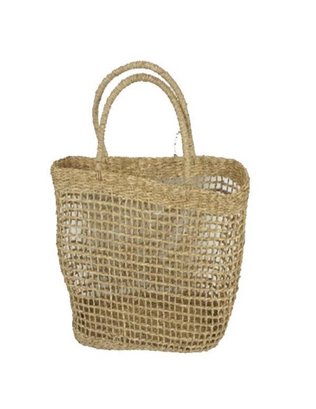 Τσάντα ψάθινη BOHO από rattan σε φυσικό χρώμα Y38x30x12εκ.