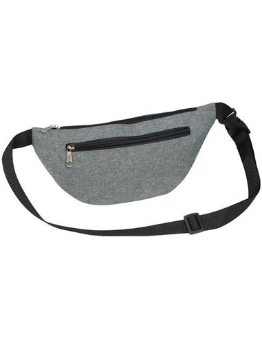 Τσαντάκι μέσης γκρι με 2 θήκες