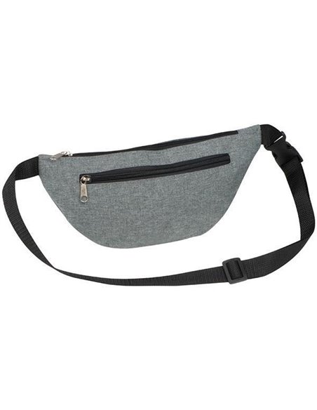 Τσαντάκι μέσης γκρι με 2 θήκες