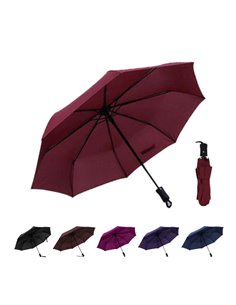 Ομπρέλα σπαστή, αυτόματη 6 σκούρα χρώματα Ø55εκ.
