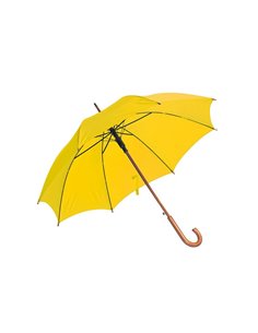 Ομπρέλα αυτόματη κίτρινη ξύλινη λαβή Ø105εκ.
