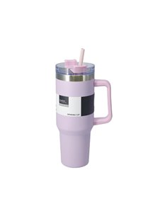 Θερμός ποτήρι 1200ml μωβ ανοξείδωτο με καλαμάκι