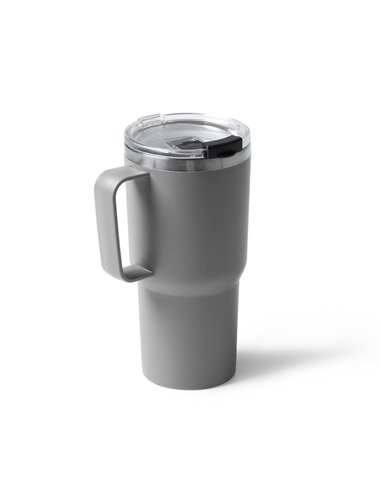 Θερμός - κούπα 600 ml γκρι ανοξείδωτο ατσάλι Υ18,9xØ9εκ.