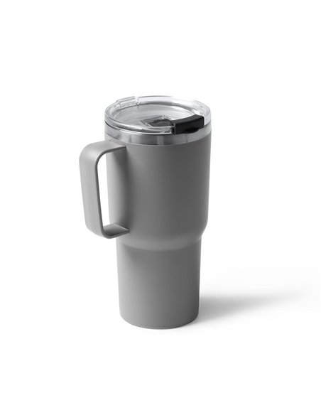 Θερμός - κούπα 600 ml γκρι ανοξείδωτο ατσάλι Υ18,9xØ9εκ.