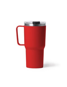 Θερμός - κούπα 600 ml κόκκινος ανοξείδωτο ατσάλι Υ18,9xØ9εκ.