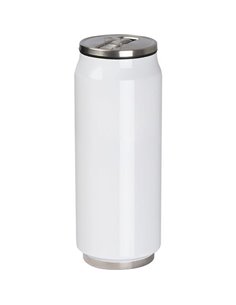 Θερμός κουτάκι αναψυκτικού λευκό inox Υ18,5xØ7εκ. 500 ml