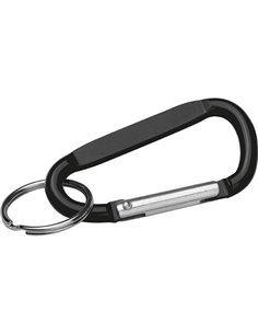 Κρεμαστό μπρελόκ με καραμπίνερ μαύρο 6x3x0,5εκ.