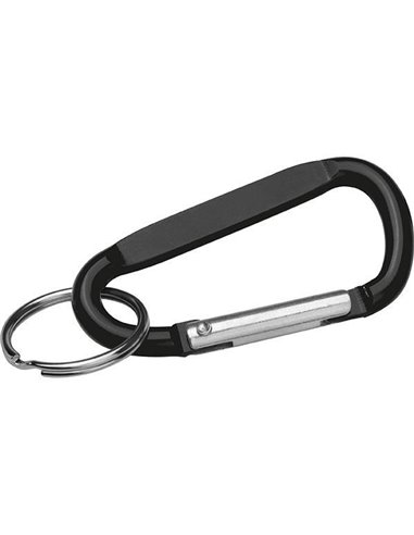 Κρεμαστό μπρελόκ με καραμπίνερ μαύρο 6x3x0,5εκ.